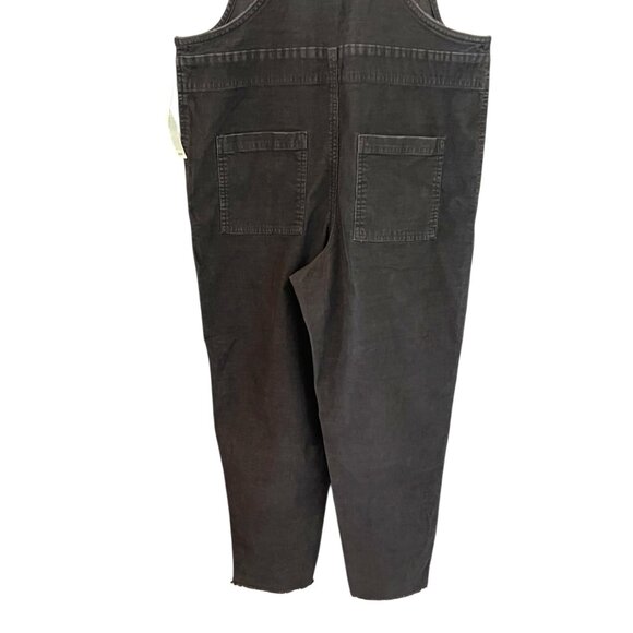 Aerie NEW Corduroy Overall In Charcoal Gray Size M - Picture 11 of 15